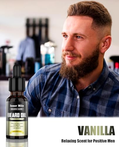 ISNER MILE 5-Pack Natural Beard Oil Set - Argan & Jojoba Grooming Gift