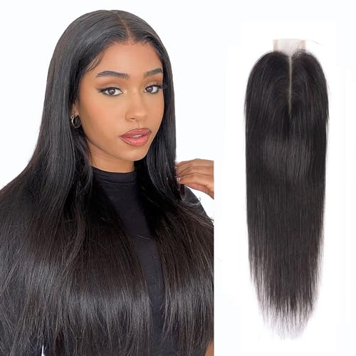 Jinhongze 12 Inch Straight 2x6 HD Lace Closure Human Hair Middle Part Closure