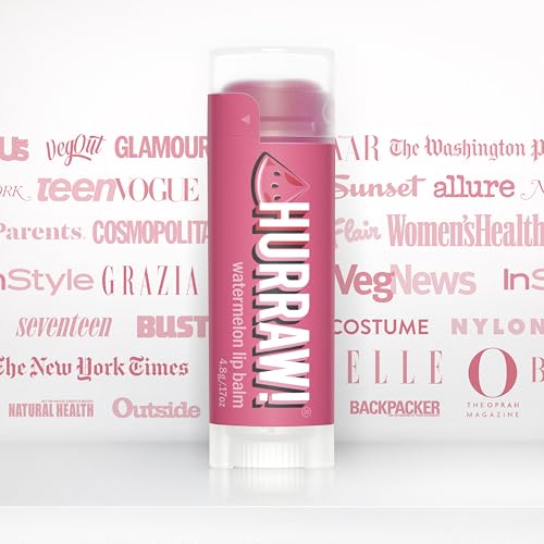 HURRAW! Watermelon Lip Balm 3-Pack - Organic, Vegan & Cruelty-Free