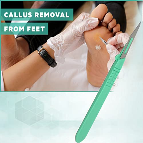 Disposable #11 Scalpel with Plastic Handle, Sterile Carbon Steel Blades — Podiatry/Foot Care, Box of 10