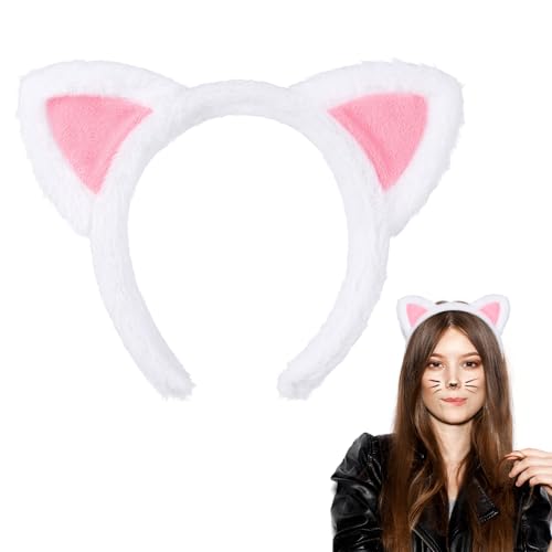 Etercycle Plush Cat Ear Headband for Makeup, Yoga, and Parties