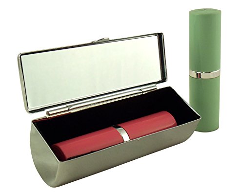Houder Designer Lipstick Case with Mirror - Violets Velvet Holder