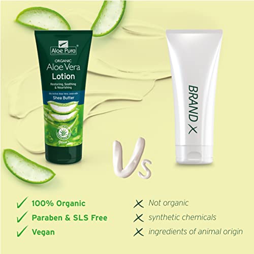 Aloe Pura Aloe Vera Soothing Lotion for Dry & Damaged Skin - 200ml