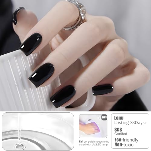 Vishine 2 Pack 16ml No Wipe High Gloss Gel Top Coat for UV LED Nail Polish