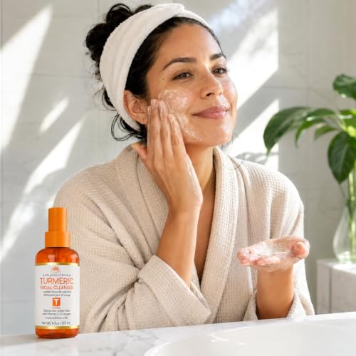 Turmeric Facial Cleanser with Vitamin C - Brightening Face Wash for All Skin Types