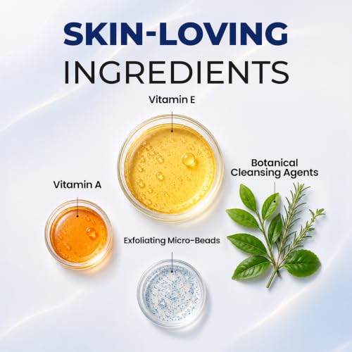 Retinol Face Wash for Men - Exfoliating Gel Cleanser for Oily & Acne-Prone Skin