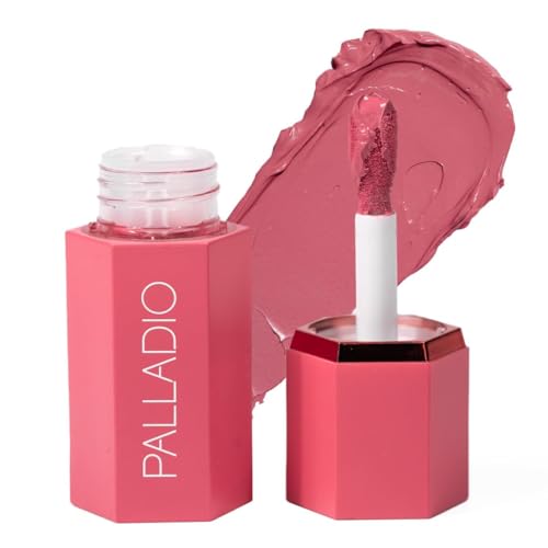 Palladio Liquid Blush for Cheeks & Lips - Cool Pink 0.16 Fl Oz, 2-in-1 Vegan Makeup