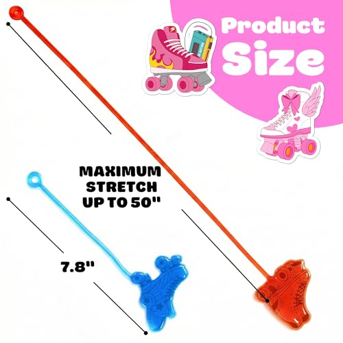 48PCS Kids Roller Skating Party Favors with Temporary Tattoos & Stick Hands