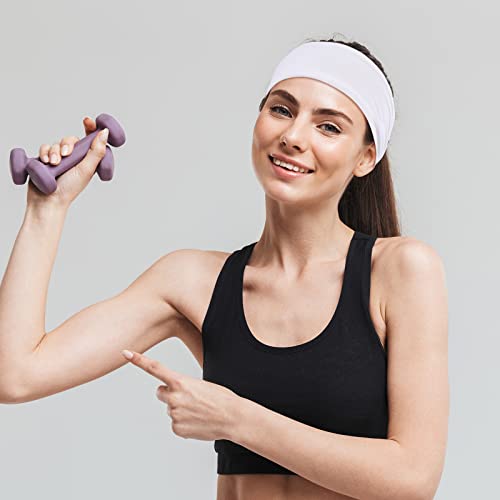 WILLBOND 6 Pack Solid Adjustable Wide Headbands for Women, Sport & Casual