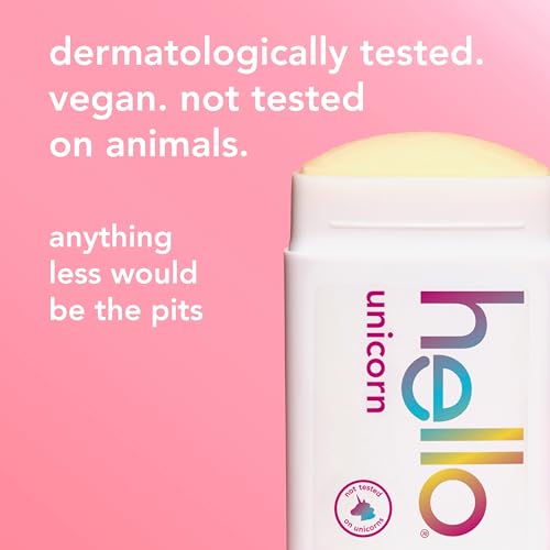 hello Unicorn Aluminum Free Deodorant for Women, Girls, Safe for Kids, Dermatologically tested, Natural Fragrance, 2 Pack