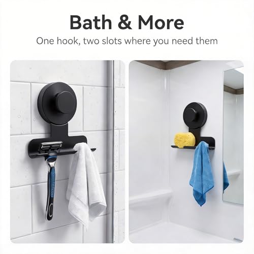 Kysren 2-Pack Suction Cup Razor Holder, Stainless Steel No-Drill Wall Mount