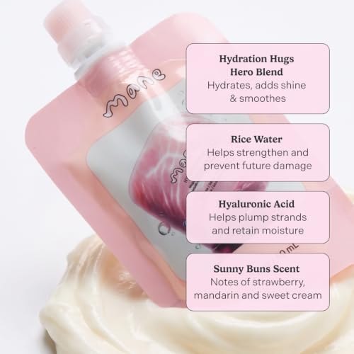 Mane Hydration Hugs Hair Mask Travel Size 2oz - Moisturizing Damaged Hair Treatment