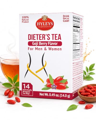 Hyleys Dieter's Tea with Goji Berry Flavor - Weight Loss Detox, 14 Bags