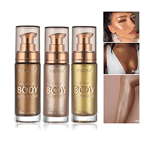 HuaQing 2 Pack Body Luminizer Set - Rose Gold & Glistering Bronze Waterproof Glow