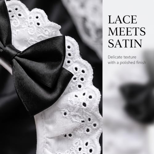 Black Lace Bow Headband for Women - Elegant Cosplay & Fashion Accessory