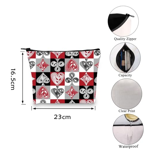 Poker-Themed Makeup Bag for Playing Card Lovers - VAMSII
