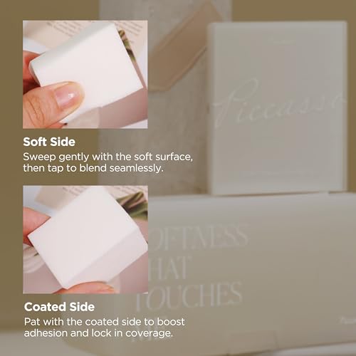 Piccasso High Elastic Latex Square Makeup Sponges (6P) - Perfect for Flawless Foundation Application