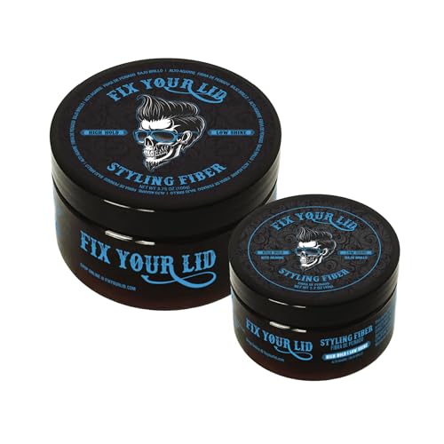 Fix Your Lid Styling Fiber for Men, High Hold Matte Finish Bundle