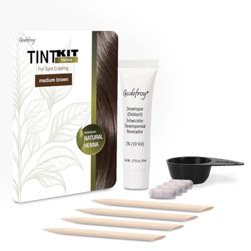 Godefroy Henna Powered Hair Color Kit Medium Brown - Spot & Full Application