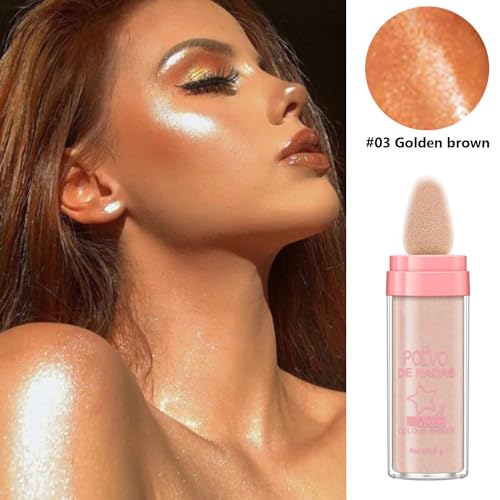 Fairy Dust Highlighting Powder – Golden Brown Shimmer for Face & Body