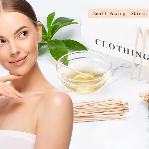 1200 Pack Wooden Waxing Sticks Wax Spatulas Sticks Small Wax Applicator Sticks Wood Craft Sticks Spatulas Applicator for Hair Eyebrow Nose Removal (Without Handle)