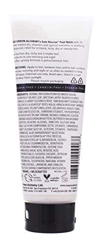 Max Green Alchemy Vegan Foot Balm - 2 Oz Organic Heel Moisturizer for Dry Cracked Feet