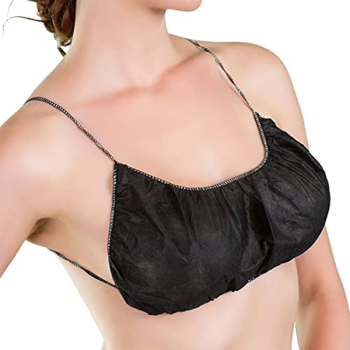 Backless Disposable Tanning Bra with Hook & Loop or Shoulder Straps - Single Use Esthetician Cosmetic Cover