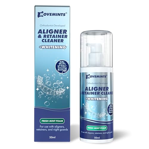 Movemints Aligner & Retainer Cleaning Foam + Whitening (1.69 Fl Oz)