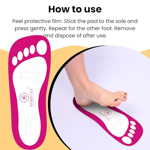 KOBBTAN 60 Pairs Disposable Spray Tan Feet Pads - Non-Slip Sunless Tanning