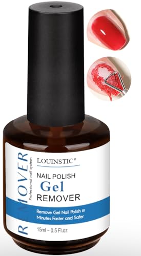 LOUINSTIC Gel Polish Remover - 15ml Acetone-Free & Fast