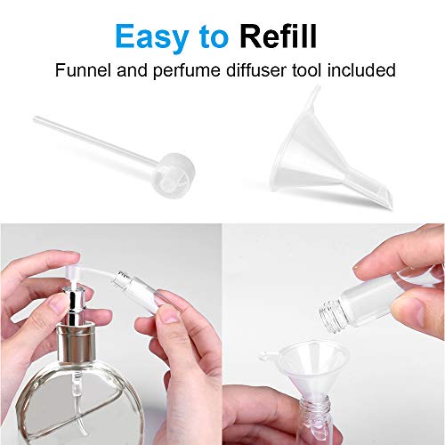 Zingso Refillable Travel Perfume Atomizer Bottles - 3 Pack, 6ml