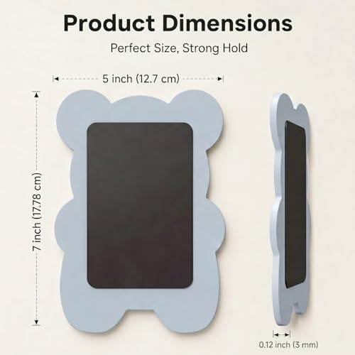 Bear-Shaped Magnetic Locker Mirror, 7x5 in – PrtMron Shatterproof Acrylic