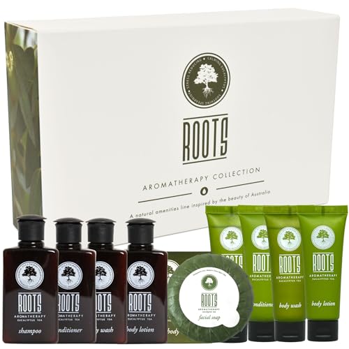 Roots Aromatherapy Travel Shampoo & Conditioner Set 1 Pack, Eucalyptus Tea
