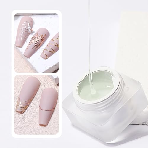 Gyraolvant Clear Spider Gel for Nails - Transparent 3D Nail Art Polish for DIY & Salon Use