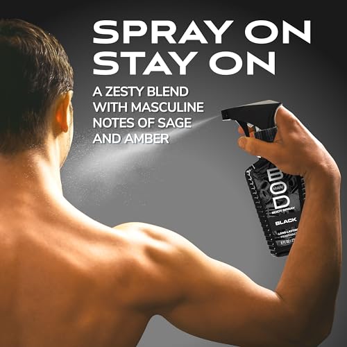 BOD Man Black Fragrance Body Spray - 8 fl oz (Pack of 2)