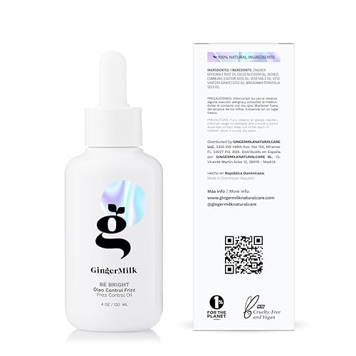 Ginger Milk Anti-Frizz Hair Oil with Argan & Castor for Smooth Shine