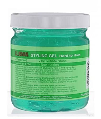 Clubman Hard to Hold Styling Gel - 16 oz Clean Scent