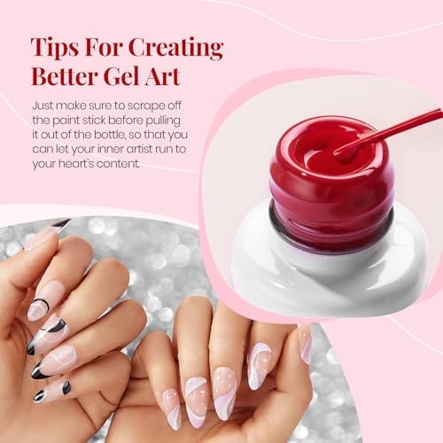 Beetles Gel Polish Nail Art Liner Set B-Glitter-6 - 6 Colors