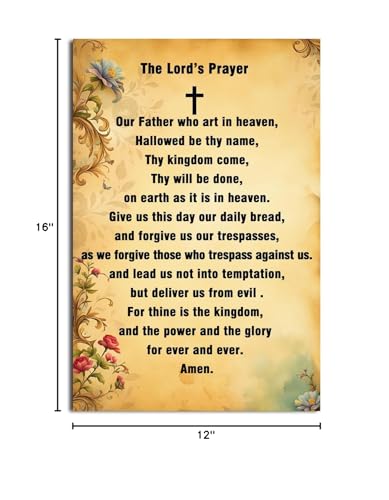 The Lord’s Prayer Wall Art - Inspirational Christian Decor 16x12