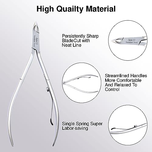 UM Supplies Jaw 12 Cuticle Trimmer - Professional Stainless Steel Nippers