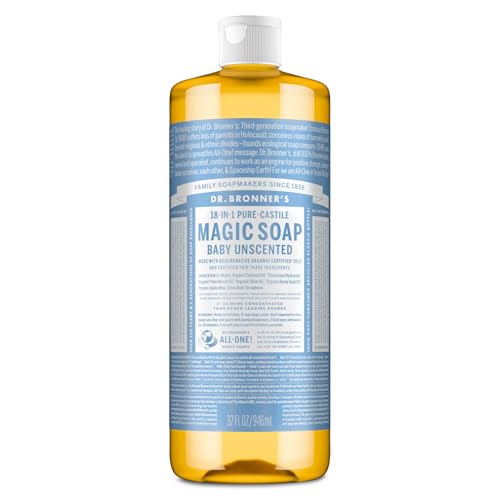 Dr. Bronner's Baby Unscented Pure-Castile Liquid Soap, 32 oz