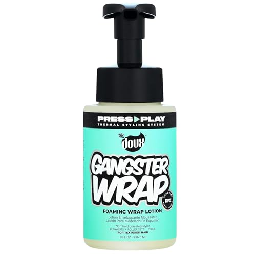The Doux GANGSTER WRAP Foaming Curl Lotion 8 Fl Oz Heatless Styling Mousse