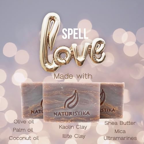Vegan Handmade Love Spell Floral & Fruity Soap Bars – Face & Body, Pack of 3