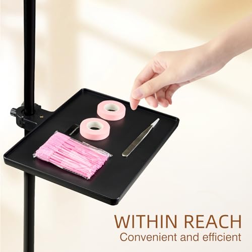 MoyRetty Adjustable Lash Tray Holder - 10.6” x 8” - Black Organizer Stand for Lash Techs