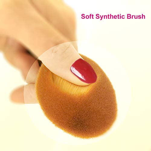JOSALINAS Oval Makeup Brush - Upgraded Bendable Foundation Brush