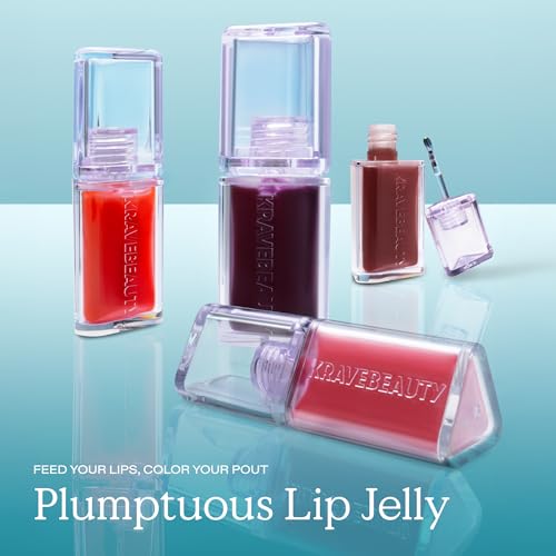 KraveBeauty Plumptuous Lip Jelly Tinted Lip Oil - Guava Blush, 7 mL