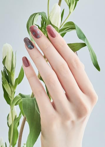 Ohora Semi-Cured Gel Nail Strips - Christmas Tartan & Red Chrome Set