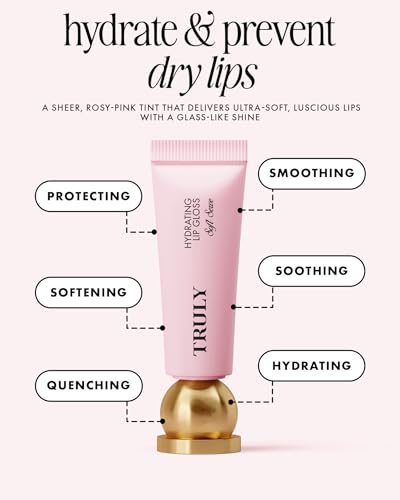 Truly Beauty Hydrating Lip Gloss - Rosy Pink Tinted High Shine Lip Gloss