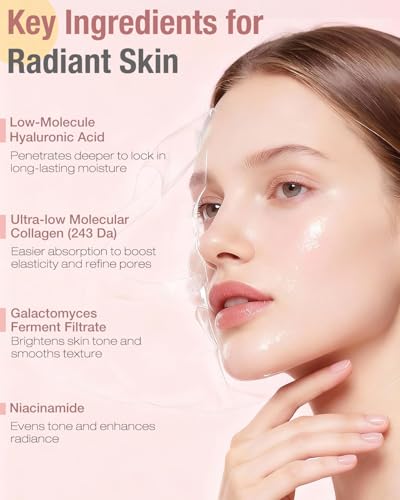 Bio-Collagen Hydrogel Sheet Mask - Deep Hydration & Firming, 5 Pack