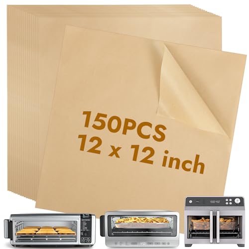 12 Inch Air Fryer Liners for Ninja SP151/SP101/SP201/SP301 - 150PCS Unbleached Parchment Paper